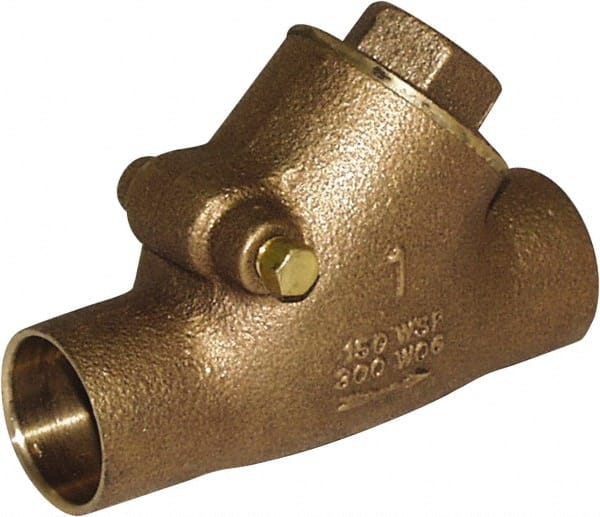 Legend Valve - 1/2" Lead Free Bronze Check Valve - Y-Pattern, C x C Sweat, 300 WOG - Exact Tooling