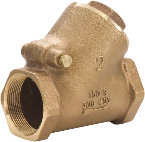 Legend Valve - 1" Lead Free Bronze Check Valve - Y-Pattern, FNPT x FNPT, 300 WOG - Exact Tooling