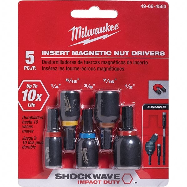 Milwaukee Tool - Power & Impact Screwdriver Bit Sets Point Type: Hex Tool Type: Nut Driver - Exact Tooling
