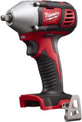 Milwaukee Tool - 3/8" Drive 18 Volt Pistol Grip Cordless Impact Wrench & Ratchet - 0 to 2,200 RPM, 0 to 3,200 BPM, 167 Ft/Lb Torque, Lithium-Ion Batteries Not Included - Exact Tooling