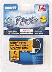 Brother - 1" Wide, Fluorescent Orange Tape Cassette - For Label Maker - Exact Tooling