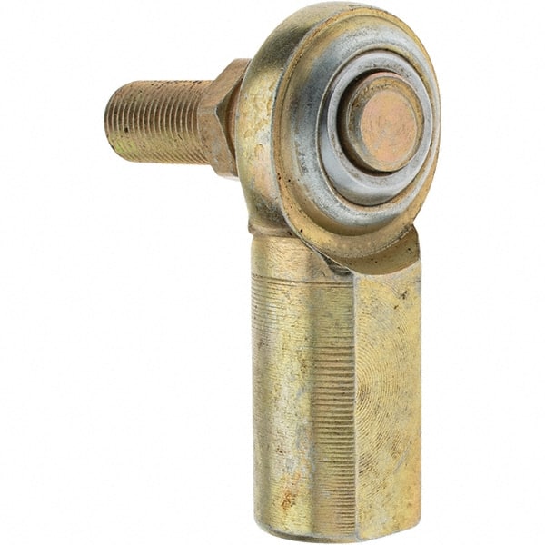 Value Collection - Female Spherical Rod End with Stud - 3/8-24, Steel with Steel Raceway - Exact Tooling