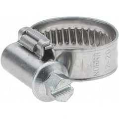 Value Collection - 12 to 20mm Diam, Stainless Steel Worm Drive Clamp - 9mm Wide - Exact Tooling