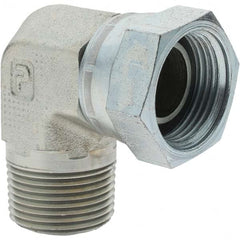Parker - 3/4-14 Male NPTF Steel Hydraulic Hose Swivel - 3,000 psi, -12 Hose Size, 3/4" Hose Diam - Exact Tooling