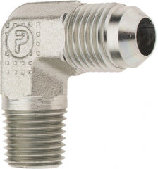Parker - 3/8" Tube OD, 37° Steel Flared Tube Male Elbow - 1/4 NPTF - Exact Tooling