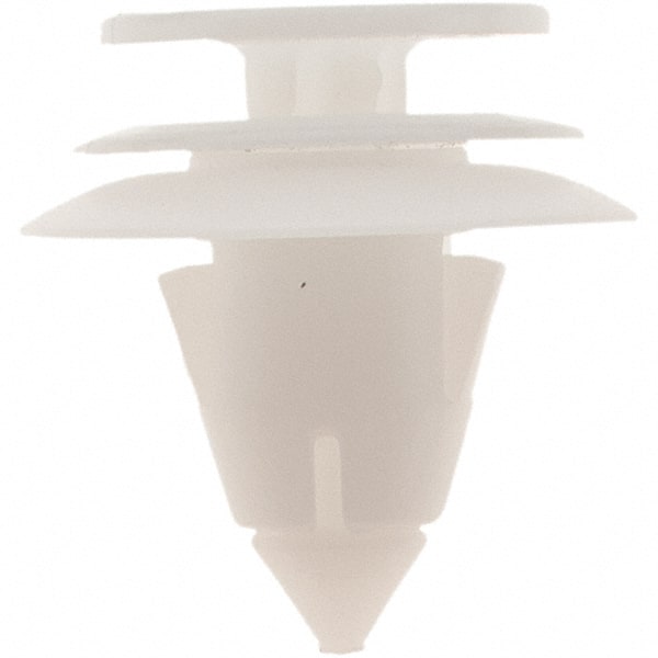 Value Collection - 9mm Hole Diam, 21mm OAL, Ratchet Shank, Nylon Panel Rivet - 15mm Length Under Head, 9mm Material Thickness - Exact Tooling