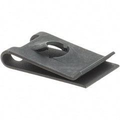 Value Collection - #10 Screw, 0.025 to 0.064" Thick, Spring Steel U Nut - Black Phosphate Finish - Exact Tooling