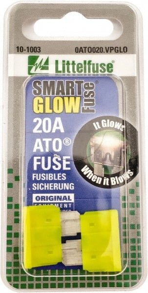 Value Collection - 20 Amp, Automotive Fuse - Yellow, Littlefuse ATO020 - Exact Tooling