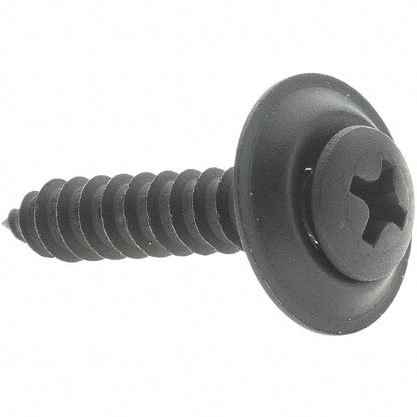 Value Collection - #10 Sems Oval Head Phillips Sheet Metal Screw - 1" Long - Exact Tooling
