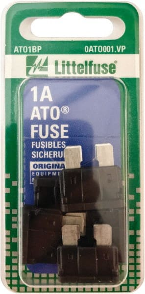 Value Collection - 1 Amp, 32 VAC/VDC, Automotive Fuse - 3/4" Long, Black, Littlefuse ATO001 - Exact Tooling