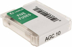 Value Collection - 32V AC/DC, 10 Amp, Fast-Acting Miniature Glass/Ceramic Fuse - 1-1/4" OAL, 1/4" Diam - Exact Tooling