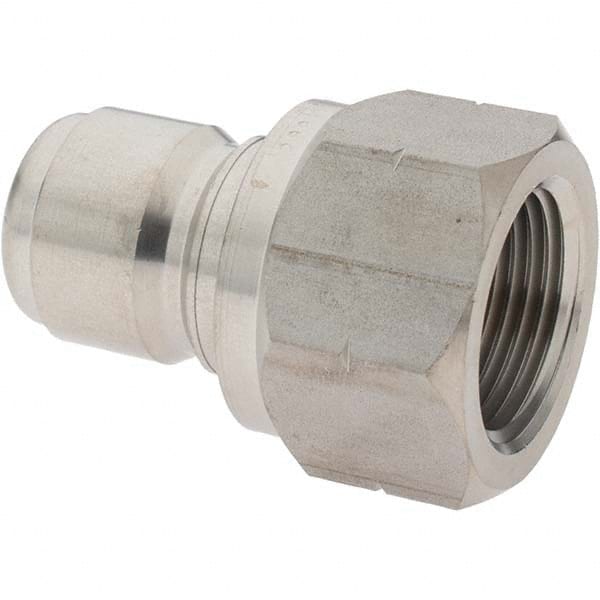 Parker - 3/4-14 Thread 303 Stainless Steel Hydraulic Hose Coupler - 3,000 psi, -12 Hose Size, 3/4" Hose Diam - Exact Tooling