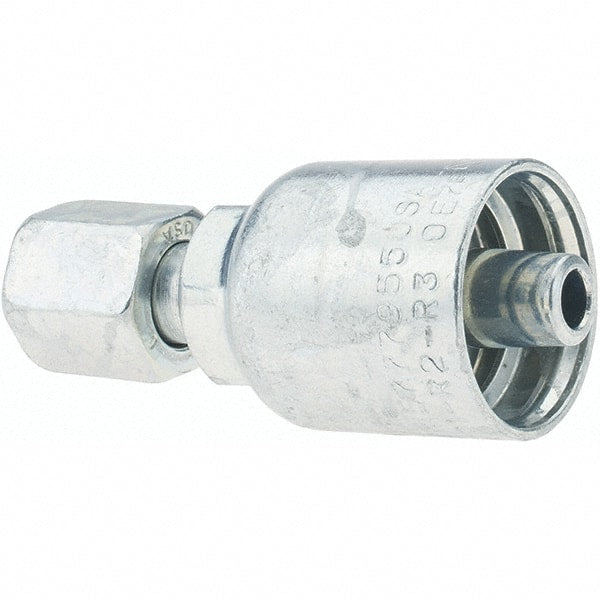 Parker - 9/16-18 Female JIC Hydraulic Hose Female JIC 37° Swivel & Straight Fitting - -6 Hose Size, 3/8" Hose Diam - Exact Tooling