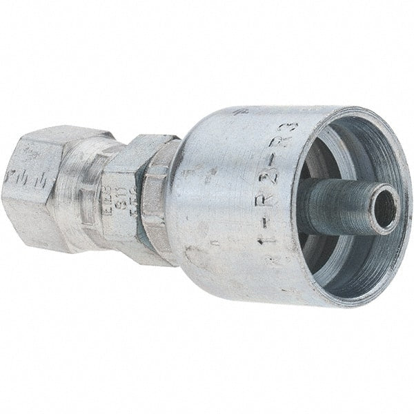Parker - 1/4 Thread Hydraulic Hose Fitting - -4 Hose Size, 1/4" Hose Diam - Exact Tooling