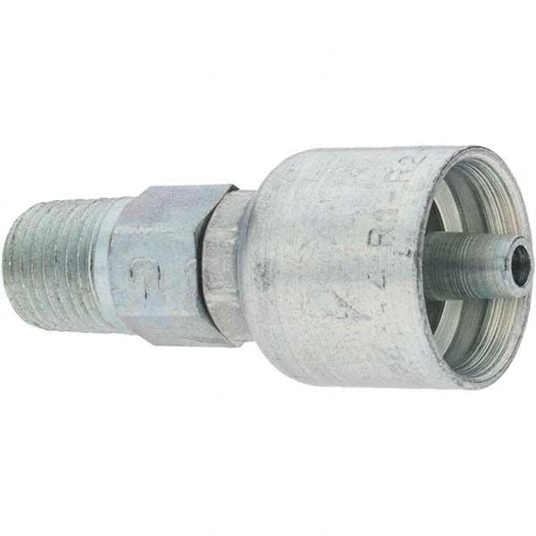 Parker - 1/4 Thread Hydraulic Hose Fitting - -4 Hose Size, 1/4" Hose Diam - Exact Tooling