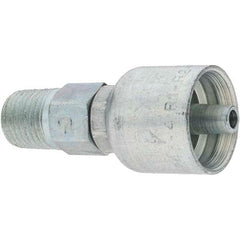 Parker - 1/4 Thread Hydraulic Hose Fitting - -4 Hose Size, 1/4" Hose Diam - Exact Tooling