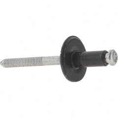 Value Collection - Large Flange Head Aluminum Peel Blind Rivet - Aluminum Mandrel, 1/8" to 21/64" Grip, 3/4" Head Diam, - Exact Tooling