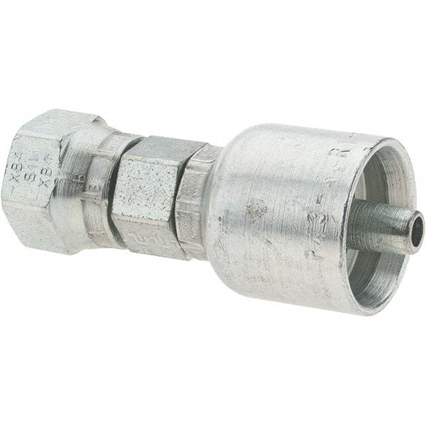 Parker - 1/4 Thread Hydraulic Hose Fitting - -4 Hose Size, 1/4" Hose Diam - Exact Tooling