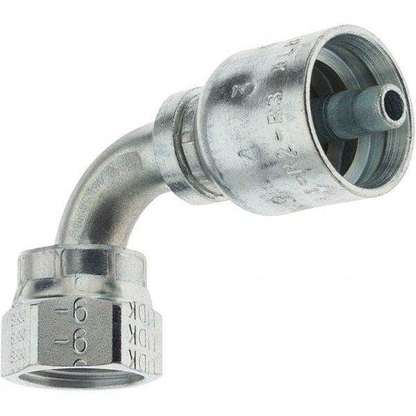 Parker - 11/16-16 Seal-Lok Hydraulic Hose Female Seal-Lok Swivel 90° Elbow & Short Drop - -4 Hose Size, 1/4" Hose Diam - Exact Tooling