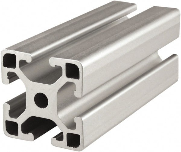 80/20 Inc. - 6 Meters Long x 40 mm Wide x 40 mm Deep, T-Slotted Aluminum Extrusion - Clear Anodized Finish - Exact Tooling