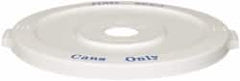 PRO-SOURCE - 32 Gal White Round Recycling Container - Polyethylene - Exact Tooling