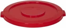 PRO-SOURCE - Round Lid for Use with 32 Gal Round Trash Cans - Red, Plastic, For Huskee Trash Cans - Exact Tooling