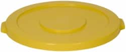 PRO-SOURCE - Round Lid for Use with 32 Gal Round Trash Cans - Yellow, Plastic, For Huskee Trash Cans - Exact Tooling