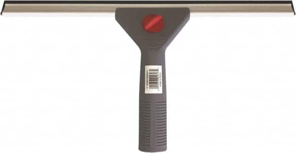 PRO-SOURCE - 14" Rubber Blade Window Washer/Squeegee - Blue, Plastic Holder - Exact Tooling