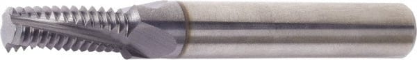 Vargus - 1/16-27 NPT, 0.209" Cutting Diam, 3 Flute, Solid Carbide Helical Flute Thread Mill - Internal/External Thread, 0.407" LOC, 2.52" OAL, 2.52" Shank Diam - Exact Tooling