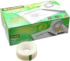 3M - 3/4" x 27.78 Yd Clear Acrylic Adhesive Transparent Tape - Cellulose Acetate Backing, 1.5 mil Thick, Series 810 - Exact Tooling