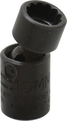 Proto - 1/4" Drive 10mm Standard Universal Impact Socket - 12 Points, 1-13/32" OAL - Exact Tooling