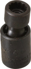 Proto - 1/4" Drive 5/16" Standard Universal Impact Socket - 12 Points, 1-13/32" OAL - Exact Tooling