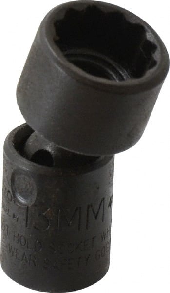 Proto - 1/4" Drive 13mm Standard Universal Impact Socket - 12 Points, 1-19/32" OAL - Exact Tooling