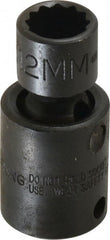 Proto - 3/8" Drive 12mm Standard Universal Impact Socket - 6 Points, 2" OAL - Exact Tooling