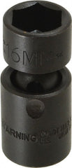 Proto - 3/8" Drive 16mm Standard Universal Impact Socket - 6 Points, 2-3/32" OAL - Exact Tooling