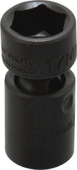 Proto - 3/8" Drive 17mm Standard Universal Impact Socket - 6 Points, 2-3/32" OAL - Exact Tooling