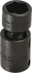 Proto - 3/8" Drive 18mm Standard Universal Impact Socket - 6 Points, 2-3/32" OAL - Exact Tooling