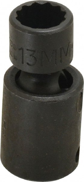 Proto - 3/8" Drive 13mm Deep Universal Impact Socket - 12 Points, 2" OAL - Exact Tooling
