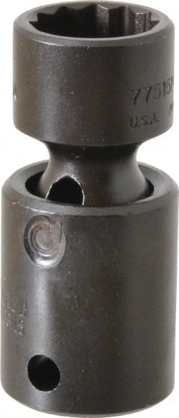 Proto - 3/8" Drive 15mm Deep Universal Impact Socket - 12 Points, 2-3/32" OAL - Exact Tooling