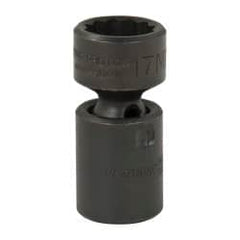 Proto - 3/8" Drive 17mm Deep Universal Impact Socket - 12 Points, 2-3/32" OAL - Exact Tooling