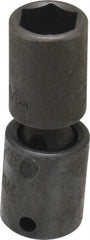 Proto - 3/8" Drive 15mm Deep Universal Impact Socket - 6 Points, 2-11/16" OAL - Exact Tooling