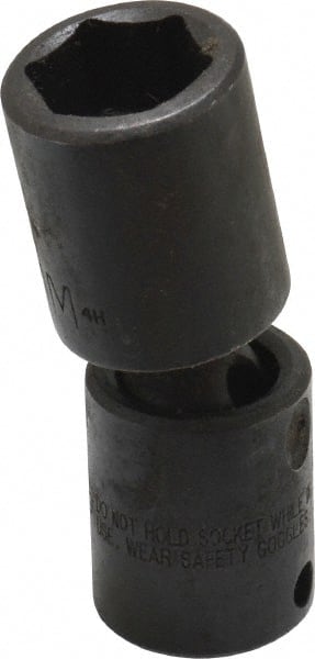 Proto - 3/8" Drive 17mm Deep Universal Impact Socket - 6 Points, 2-11/16" OAL - Exact Tooling