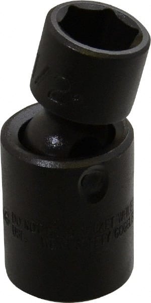 Proto - 3/8" Drive 1/2" Standard Universal Impact Socket - 6 Points, 2" OAL - Exact Tooling