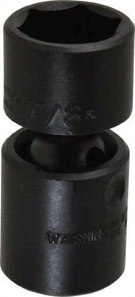 Proto - 1/2" Drive 7/8" Standard Universal Impact Socket - 6 Points, 2-19/32" OAL - Exact Tooling