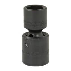 Proto - 1/2" Drive 18mm Standard Universal Impact Socket - 6 Points, 2-11/16" OAL - Exact Tooling