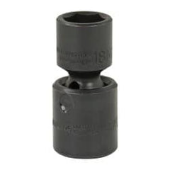 Proto - 1/2" Drive 18mm Standard Universal Impact Socket - 6 Points, 2-11/16" OAL - Exact Tooling