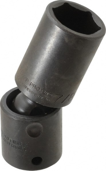 Proto - 1/2" Drive 7/8" Deep Universal Impact Socket - 6 Points, 3-1/2" OAL - Exact Tooling