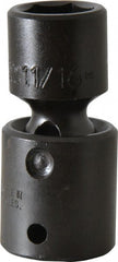 Proto - 1/2" Drive 11/16" Standard Universal Impact Socket - 6 Points, 2-19/32" OAL - Exact Tooling
