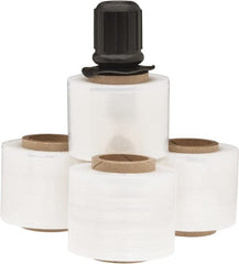 Stretch Associates - 3" x 700' 120 Gauge Clear Bundling Stretch Film with Dispenser - 4 Piece, 120 Gauge, Clear - Exact Tooling