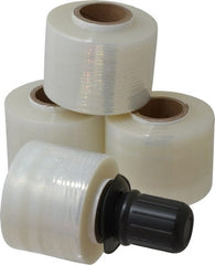Stretch Associates - 3" x 600' 150 Gauge Clear Bundling Stretch Film with Dispenser - 4 Piece, 150 Gauge, Clear - Exact Tooling